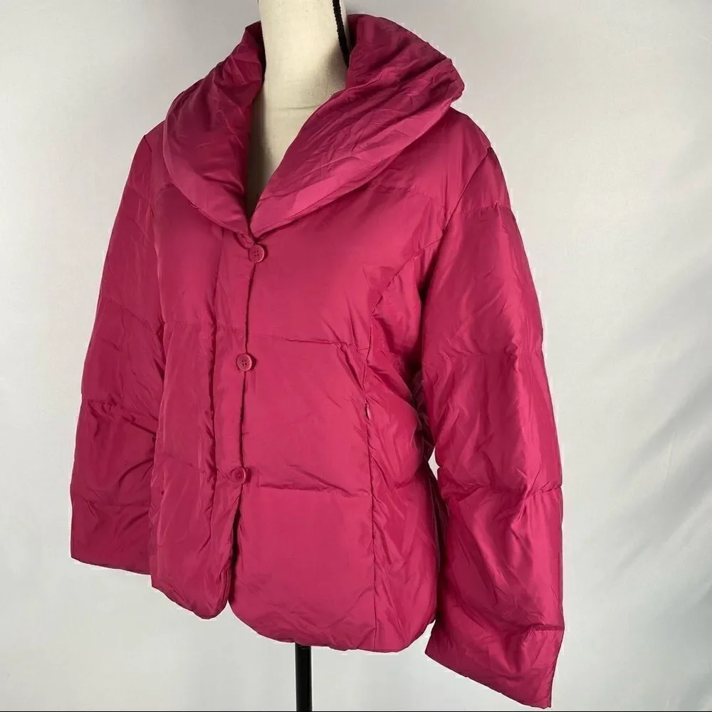 Guess Puff Pink Jacket Size Large - Picture 4 of 5